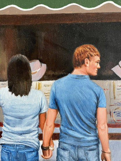 Original Fine Art Painting Realism Signed RUDLEY Oil On Canvas 30” x 15”3