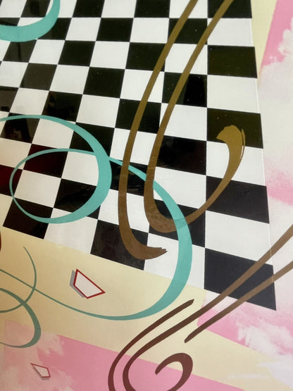 POSTMODERN 1983 Fine Art Serigraph Surreal Geometric Abstract Op Art Signed2