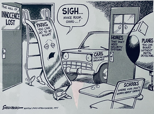 Orig Comic Strip Cartoon Art Seattle Post “Hall of Innocence Lost” ‘95 Greenberg0