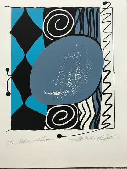 Postmodern Fine Art Serigraph Print Okamoto Contemporary Pop Art  21" x 31" Mod1