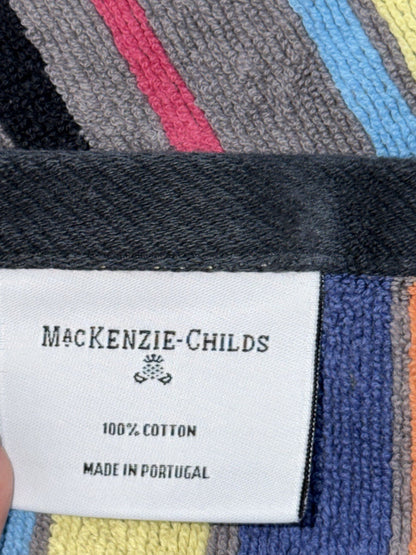 4 Mackenzie Childs Avant Garden Bath Towels Multicolor Stripes & Courtly Check3