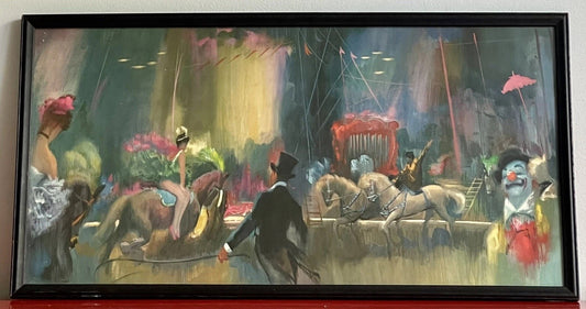 Fine Art Circus Litho Midcentury MCM MARCEL DULAC “Le Cirque” Vintage Clowns0