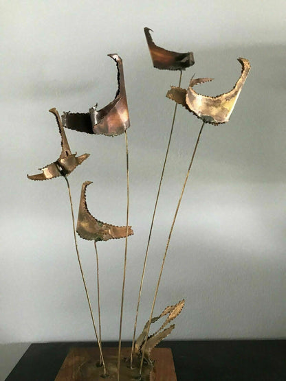 17” Kinetic Sculpture Jere Style 60s 70s BIRDS MCM ABSTRACT Brutalist Postmodern1