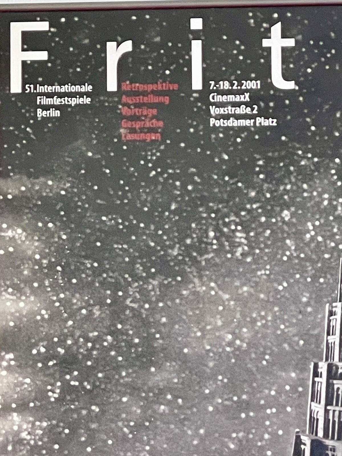 Rare 2001 Berlin Int’l Film Festival Fritz Lang Retrospective Poster METROPOLIS2