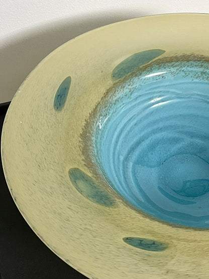Vintage Venetian Murano Art Glass Centerpiece Bowl 17” Diameter FL Estate Find6