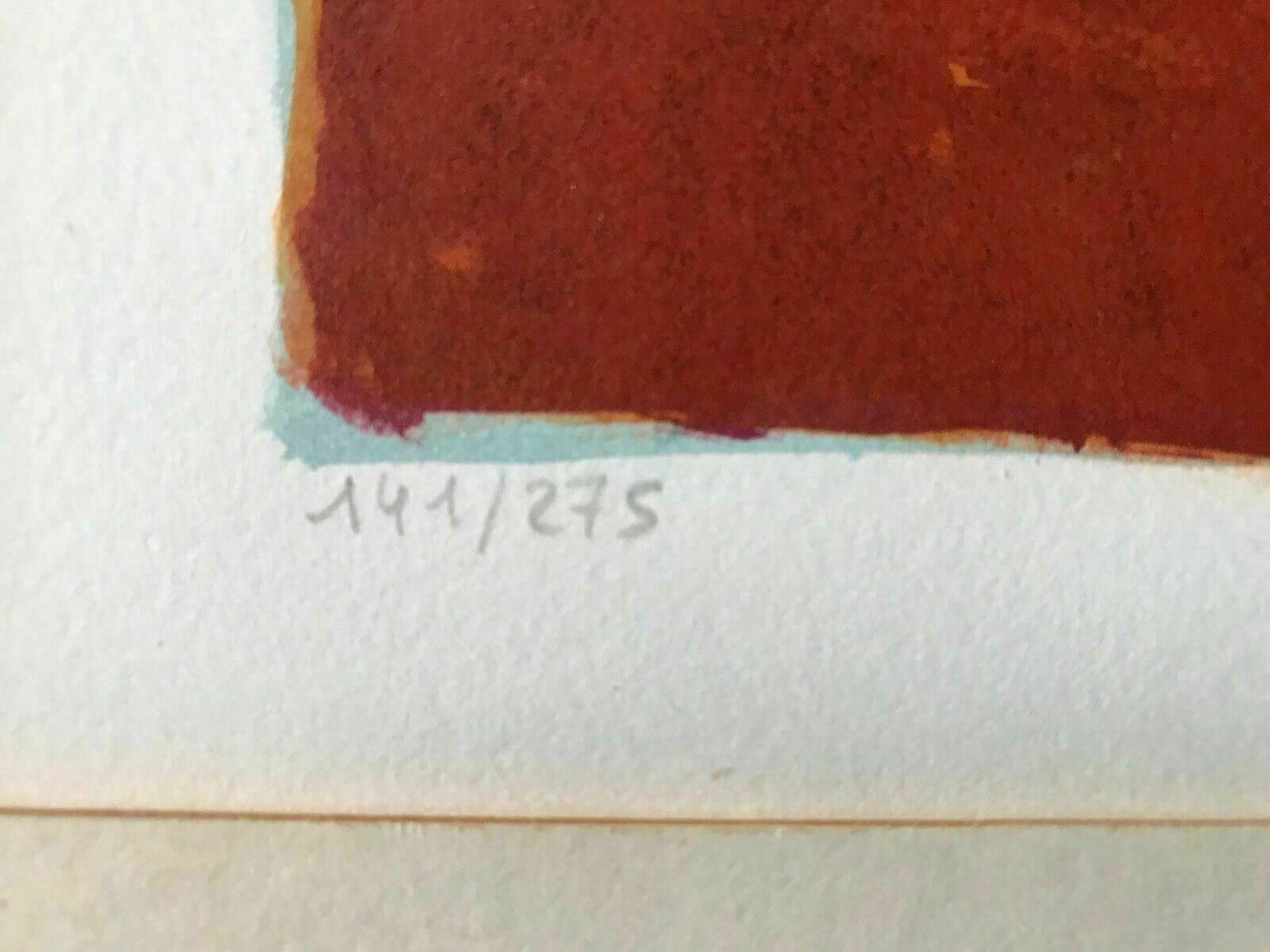 MCM LITHOGRAPH SIGNED Tony Agostini Vintage Artists Studio Orange Easel NUMBERED2