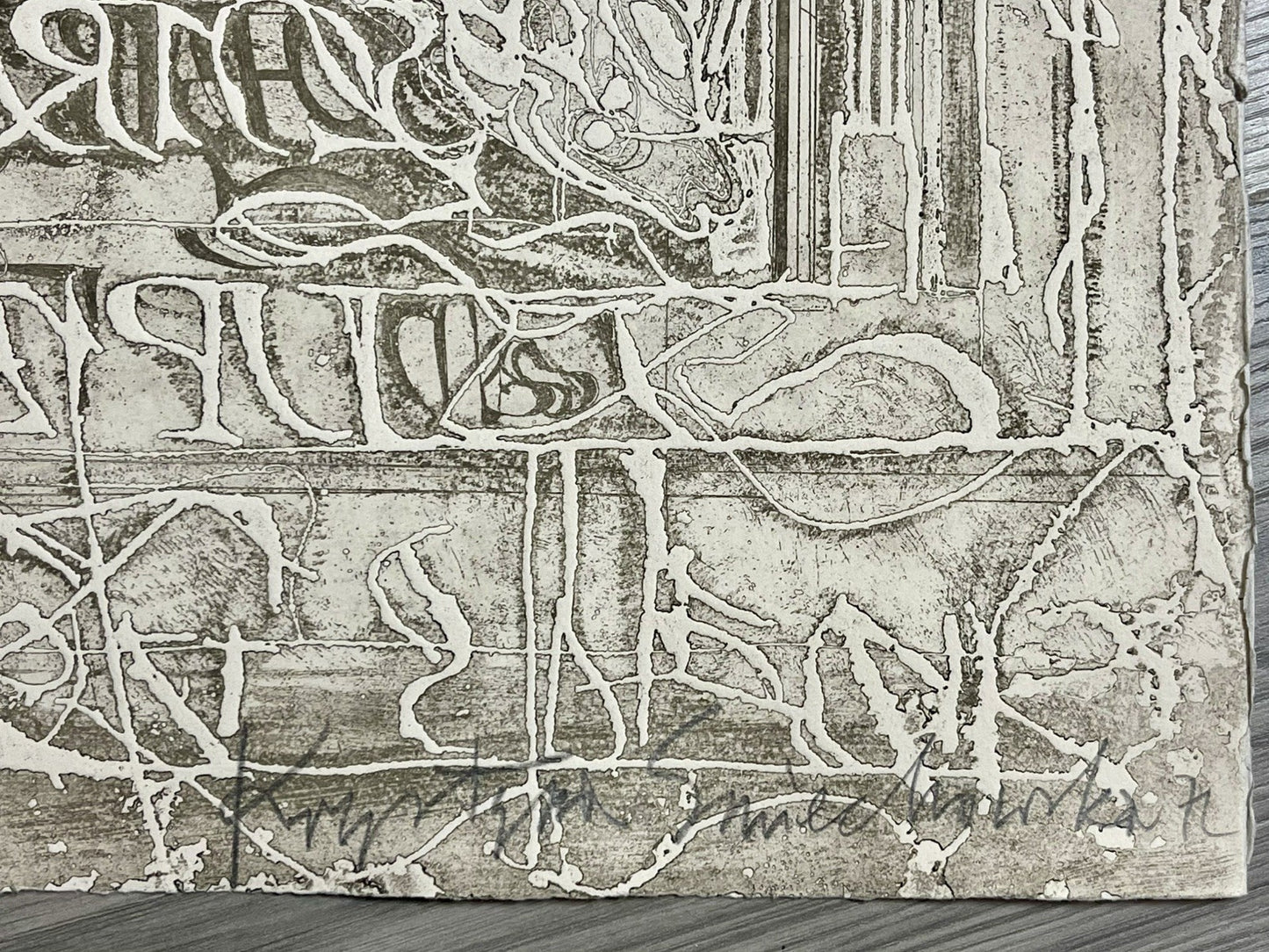 Krystyna SMIECHOWSKA Intaglio Etching Polish Modernism Abstract Signed4
