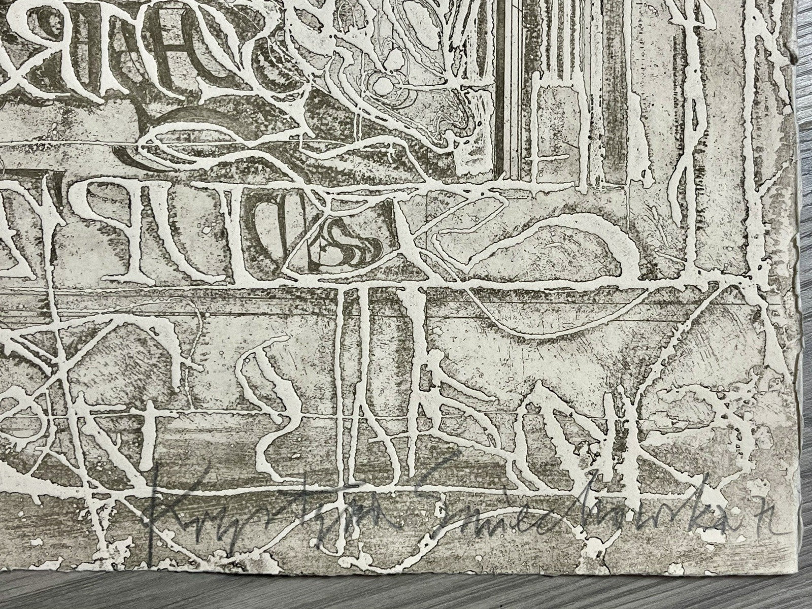 Krystyna SMIECHOWSKA Intaglio Etching Polish Modernism Abstract Signed4