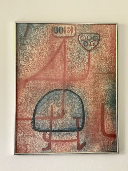 Paul Klee "LA BELLE JARDINIERE" Vintage Foundation Fine Art Print 1970s Framed0