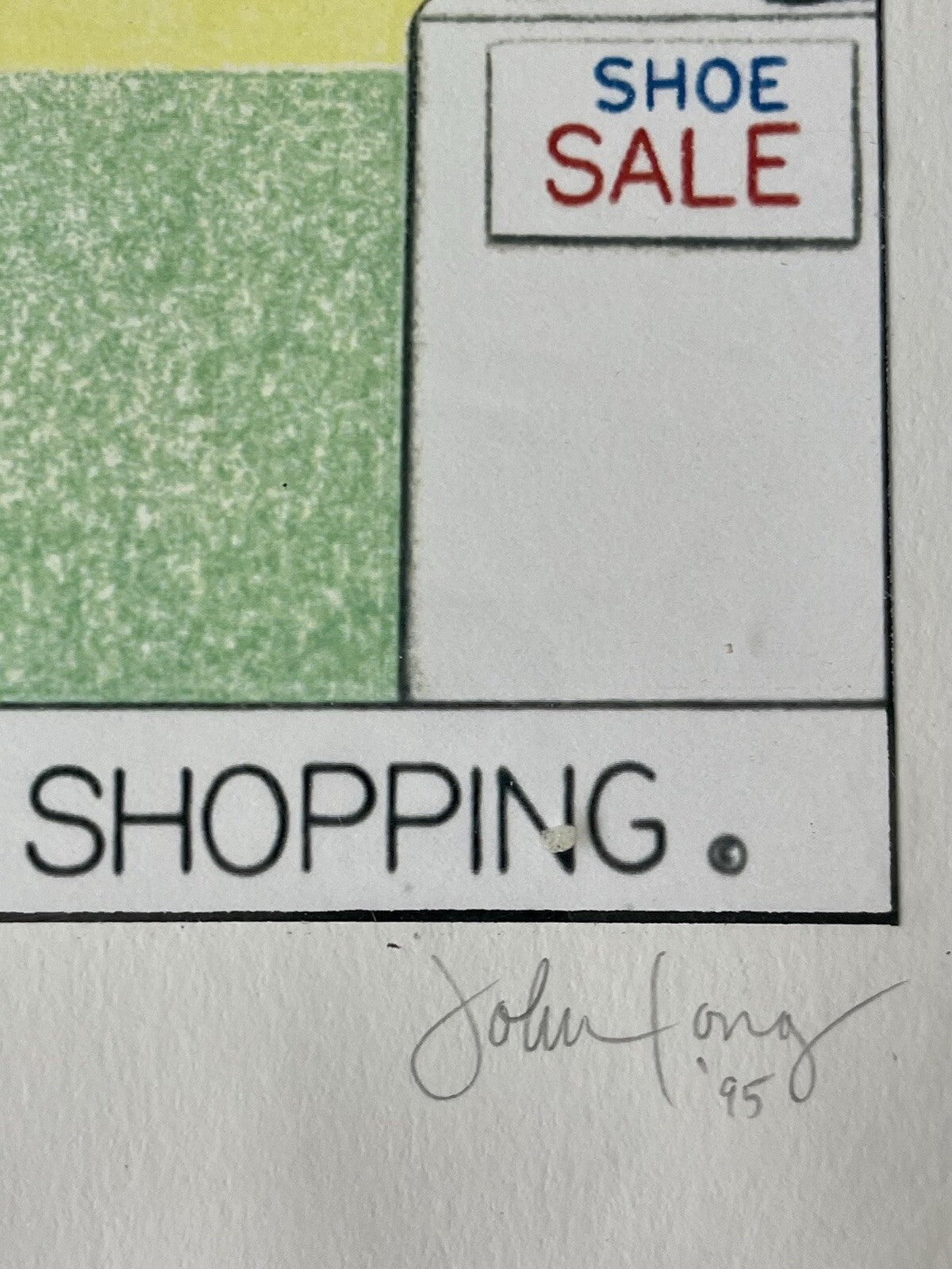 Comic Art Litho Goddess Of Shopping Print Signed John Long 95 Cartoon Shopaholic2