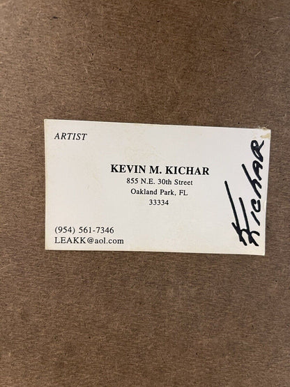 Kevin Kichar Mixed Media Sculpted Paper Fine Art Graphic Monoprint 37 x 36” OOAK7