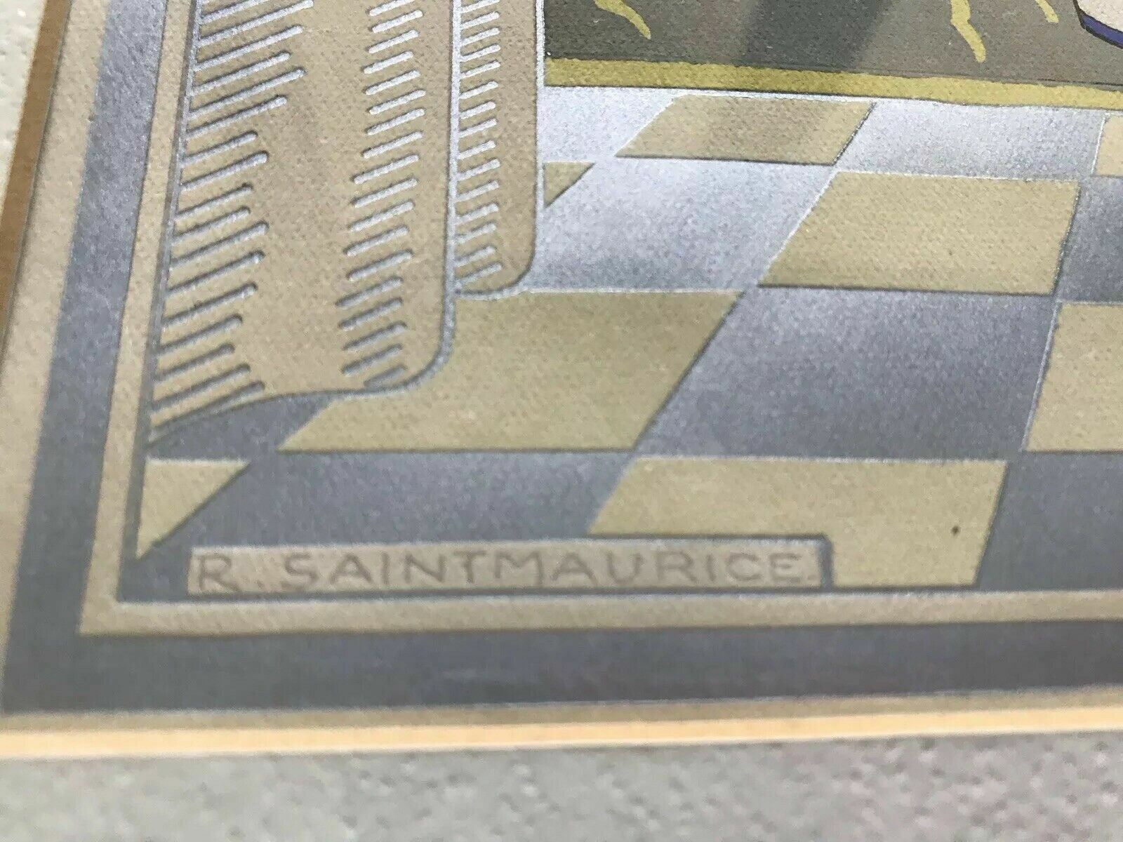 Antique FRENCH FASHION POCHOIR Art Deco Modernist "SPRING" Signed SAINTMAURICE4