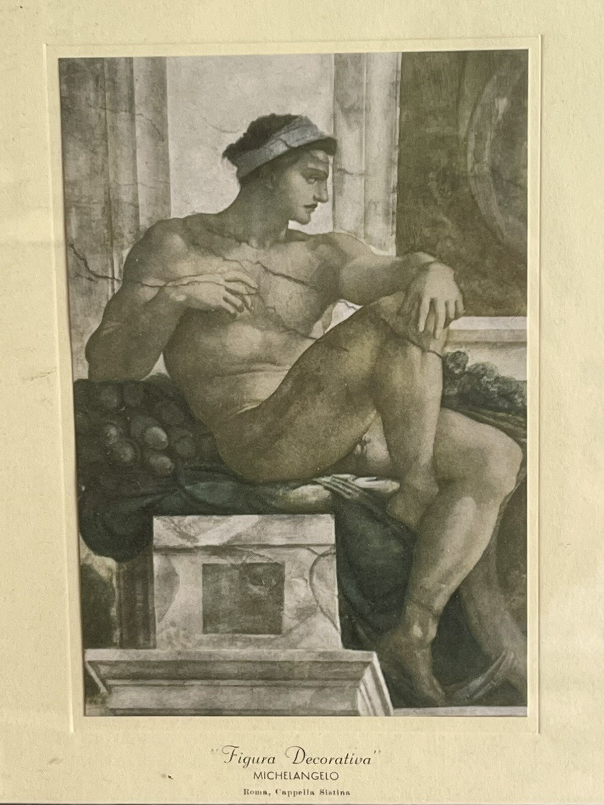 Michelangelo Framed Male Nudes Ignudi Frescoe Art Sistine Chapel Prints Italy1