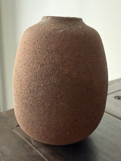 60s 70s Era Kutani Yakiware Ceramic Art Pottery Vase Kitamura Takashi Ikebana 4”2