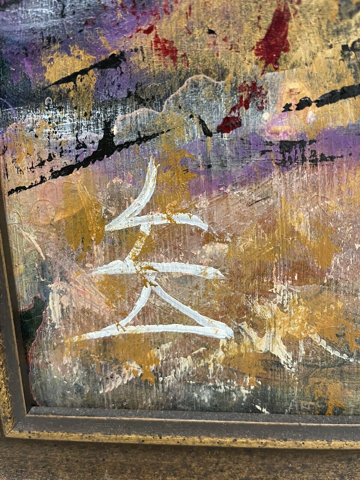 52” Orig Impasto Painting Sultry Telephone Girl Signed Postmodern Memphis Vibes1