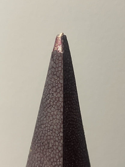 Maitland Smith 23.5” Purple Plum Gray Shagreen Texture Obelisk Hollywood Regency4