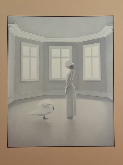 Contemporary Figurative Realist 1979 Matted Print “Mute Swan Song” Neil Moore1