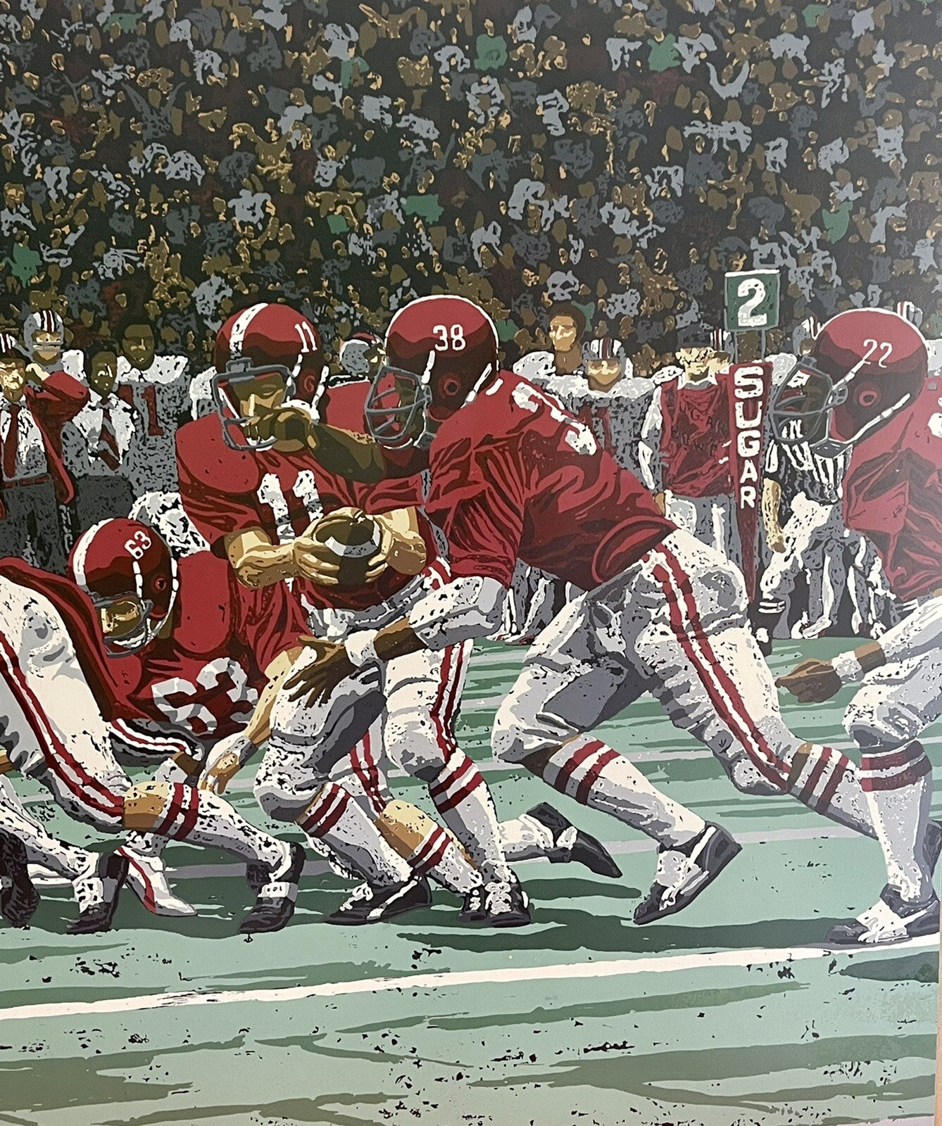 Alabama vs Ohio State Sugar Bowl 1978 Signed LE Serigraph RICK RUSH $5000 MSRP3