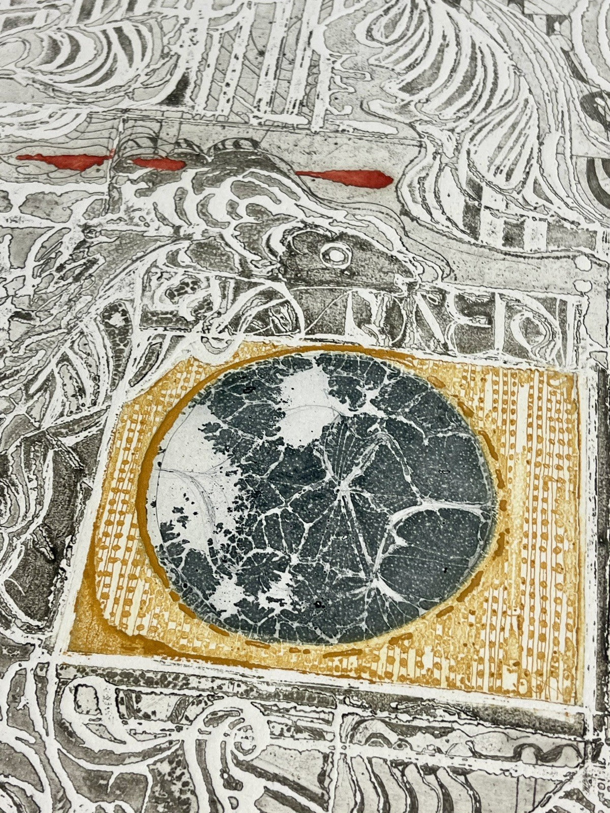 Krystyna SMIECHOWSKA Intaglio Etching Polish Modernism Abstract Signed2