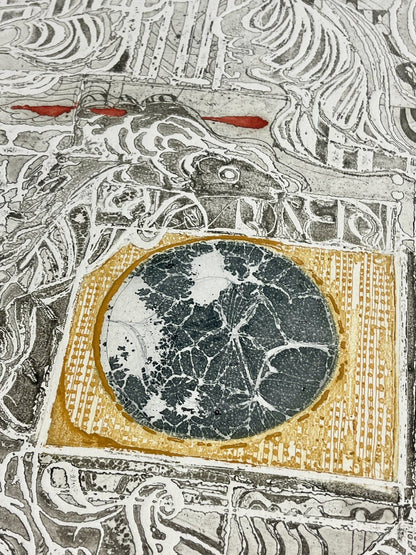 Krystyna SMIECHOWSKA Intaglio Etching Polish Modernism Abstract Signed2