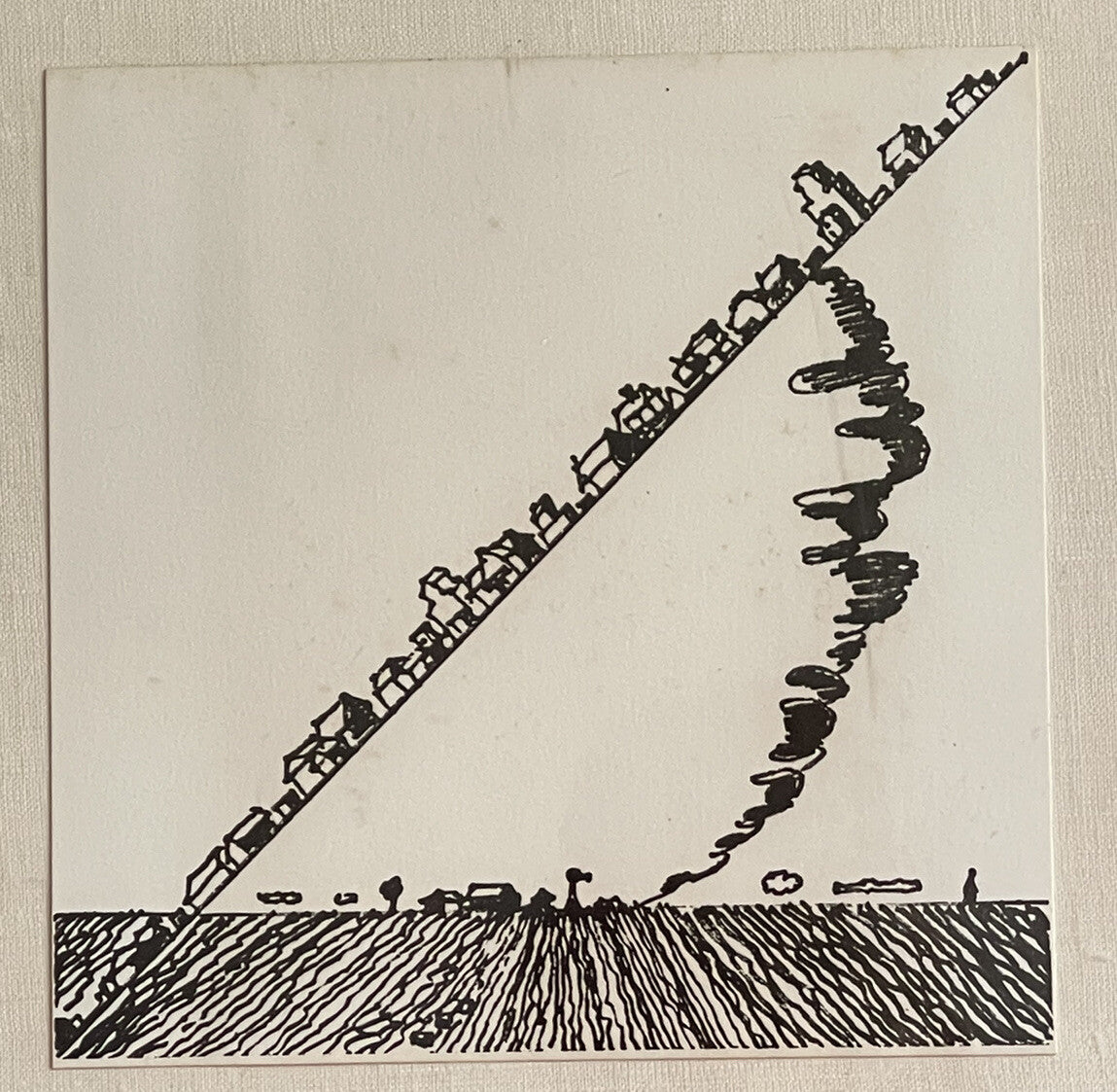 1976 JOE ZUCKER MoMA Rubber Stamp Portfolio Fine Art Print 12” Square Framed1
