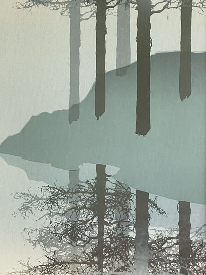 James Hagen 1970s Modernist TREE Serigraph Diptych Fine Art Prints Funky Cottage5