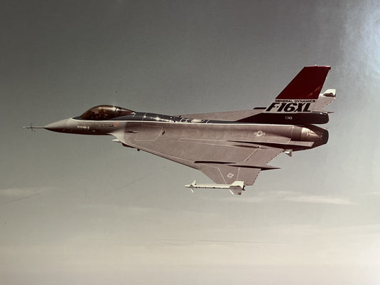 Vintage F-16 Fighting Falcon Photograph 25 X 21 Pratt And Whitney Offices0