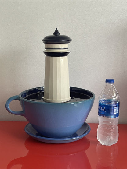 Surrealist 1994 Studio Pottery Sculpture Lighthouse Coffee Cup WHIMSICAL ART0