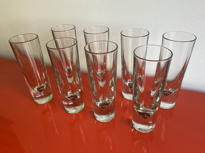 Carlos Moretti Italy 1980s Weighted Highball Glasses Set of Eight (8) Retro Bar2