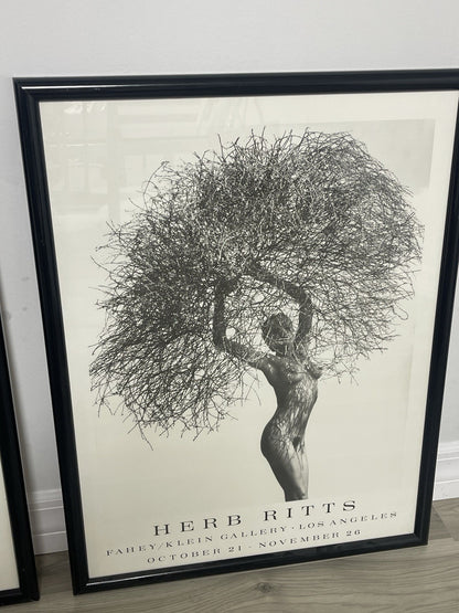 Herb Ritts Framed 1980s LA Exhibition Poster Fahey Klein Iconic Photography Sexy0