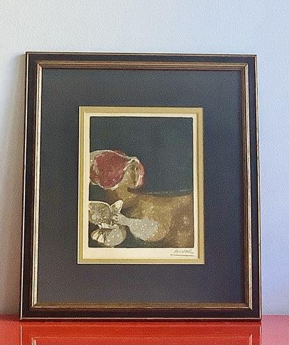Alvar Sunol Framed Lithograph Original MCM Midcentury Modernist Fine Art Spain1