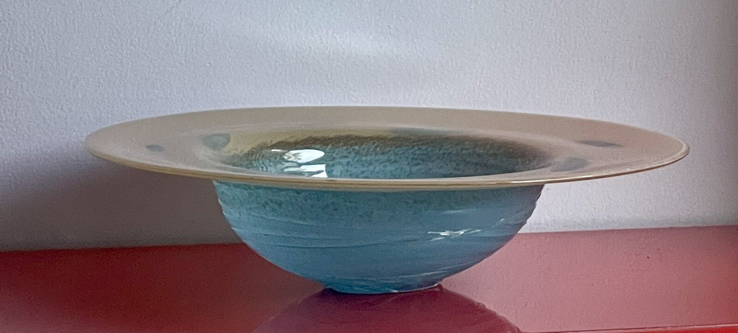 Vintage Venetian Murano Art Glass Centerpiece Bowl 17” Diameter FL Estate Find4