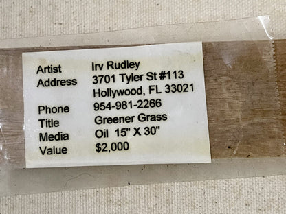 Original Fine Art Painting Realism Signed RUDLEY Oil On Canvas 30” x 15”5