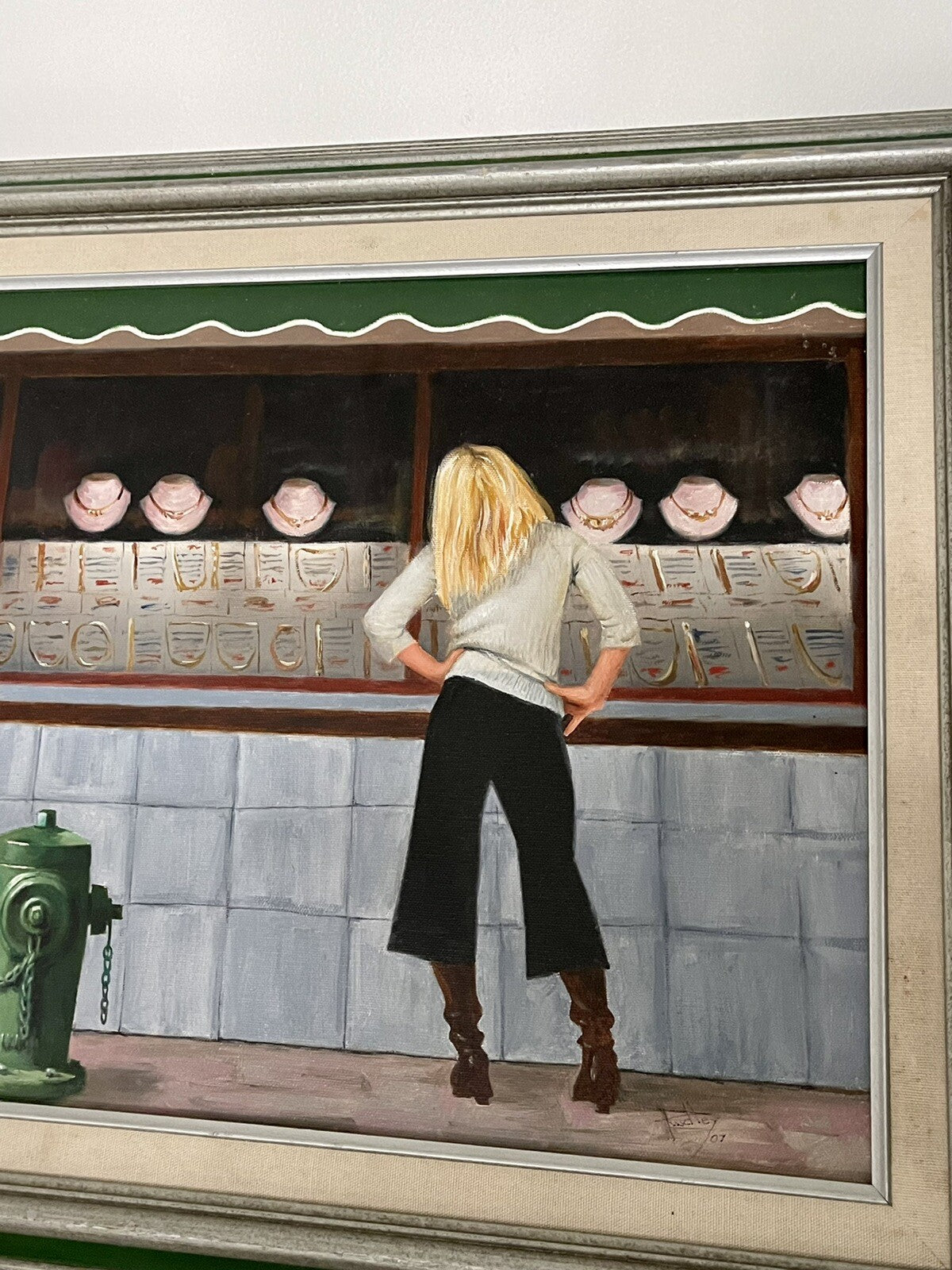 Original Fine Art Painting Realism Signed RUDLEY Oil On Canvas 30” x 15”2
