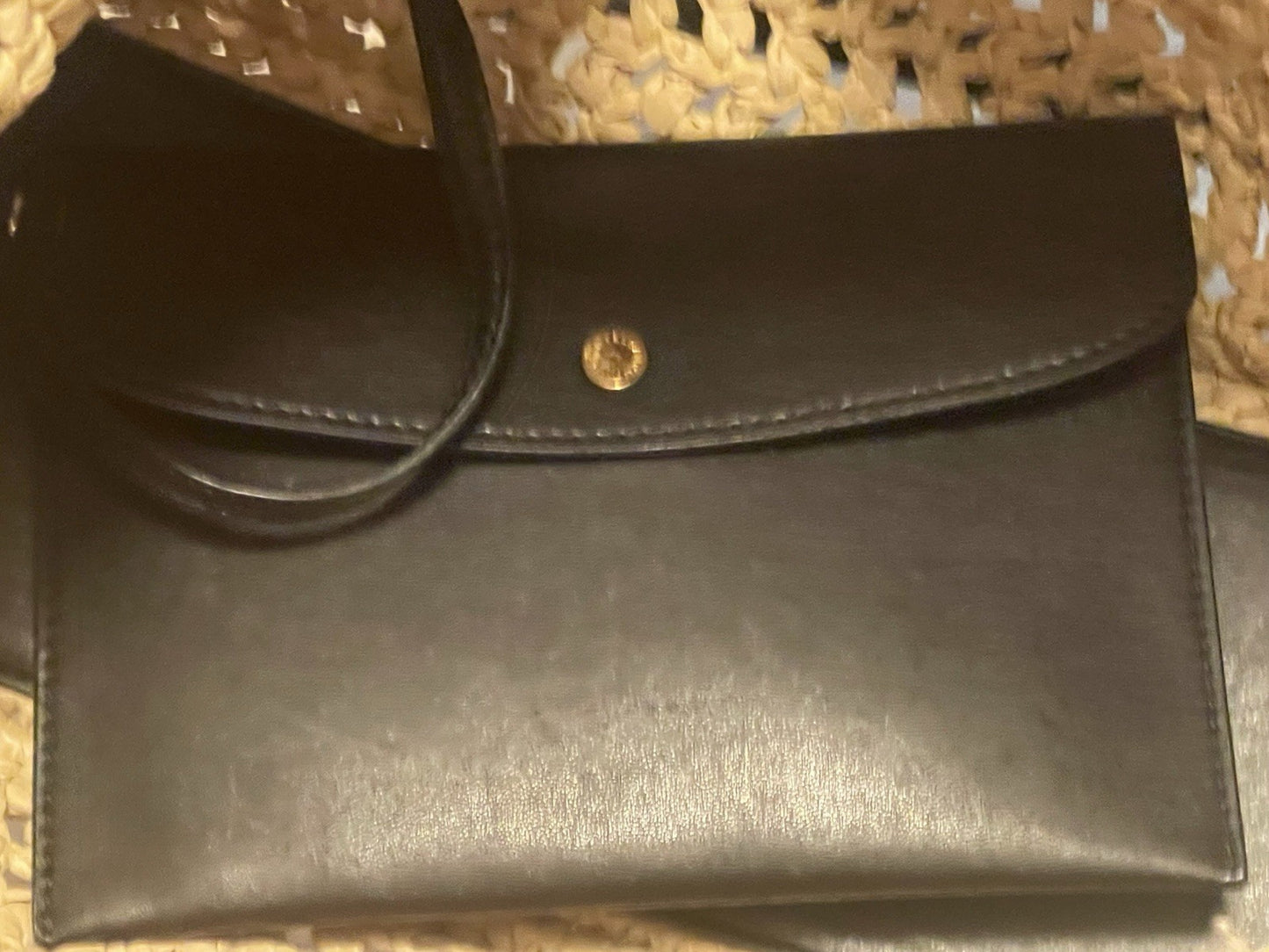 STELLA MCCARTNEY Woven Raffia Logo Tote Bag w/ Crossbody Strap Italy $1250 MSRP9