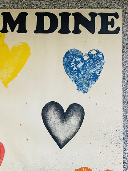 Jim Dine “Six Hearts” Limited Edition Litho Whitney Museum 1970 Pop Art Poster2