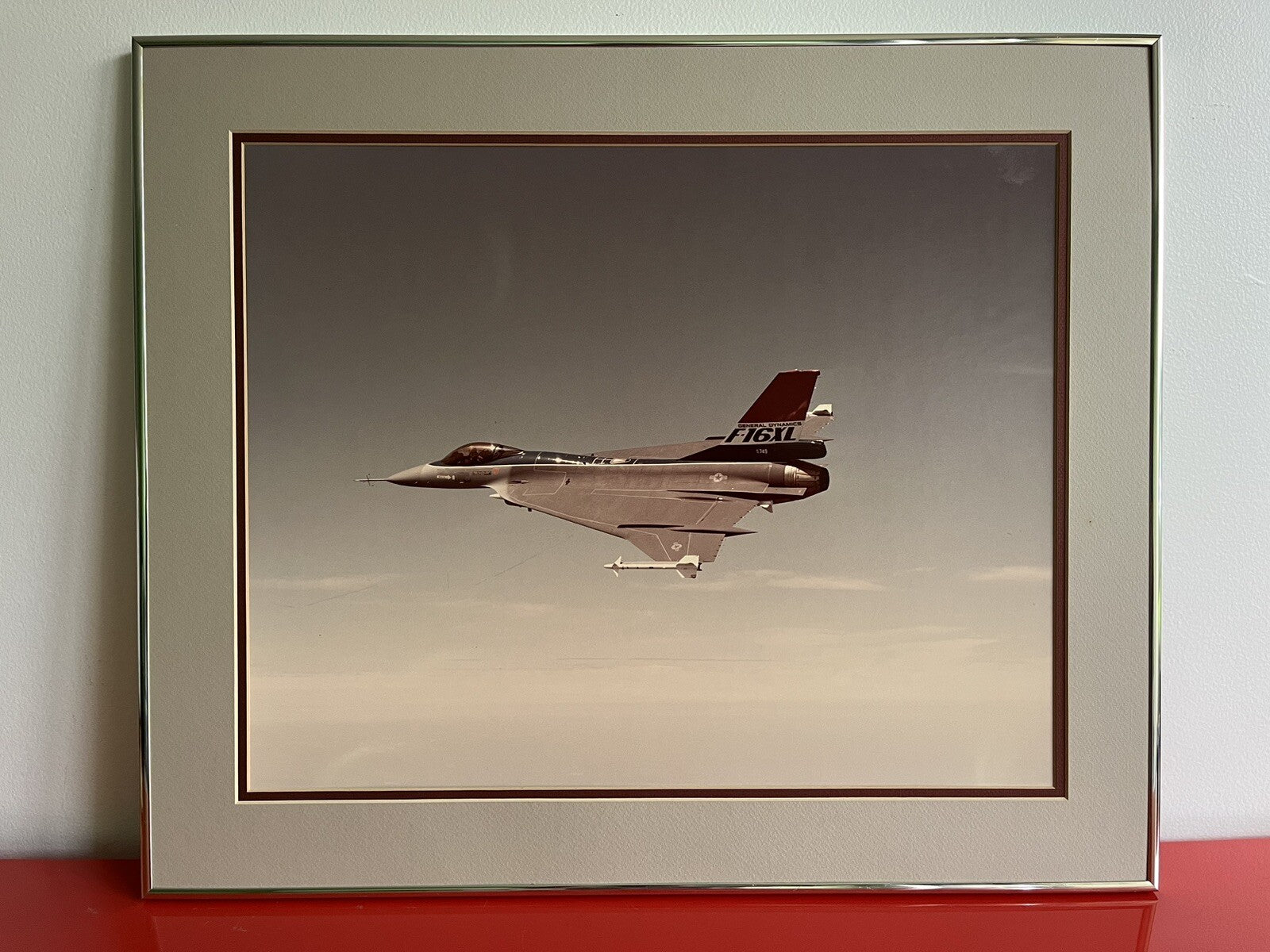 Vintage F-16 Fighting Falcon Photograph 25 X 21 Pratt And Whitney Offices1