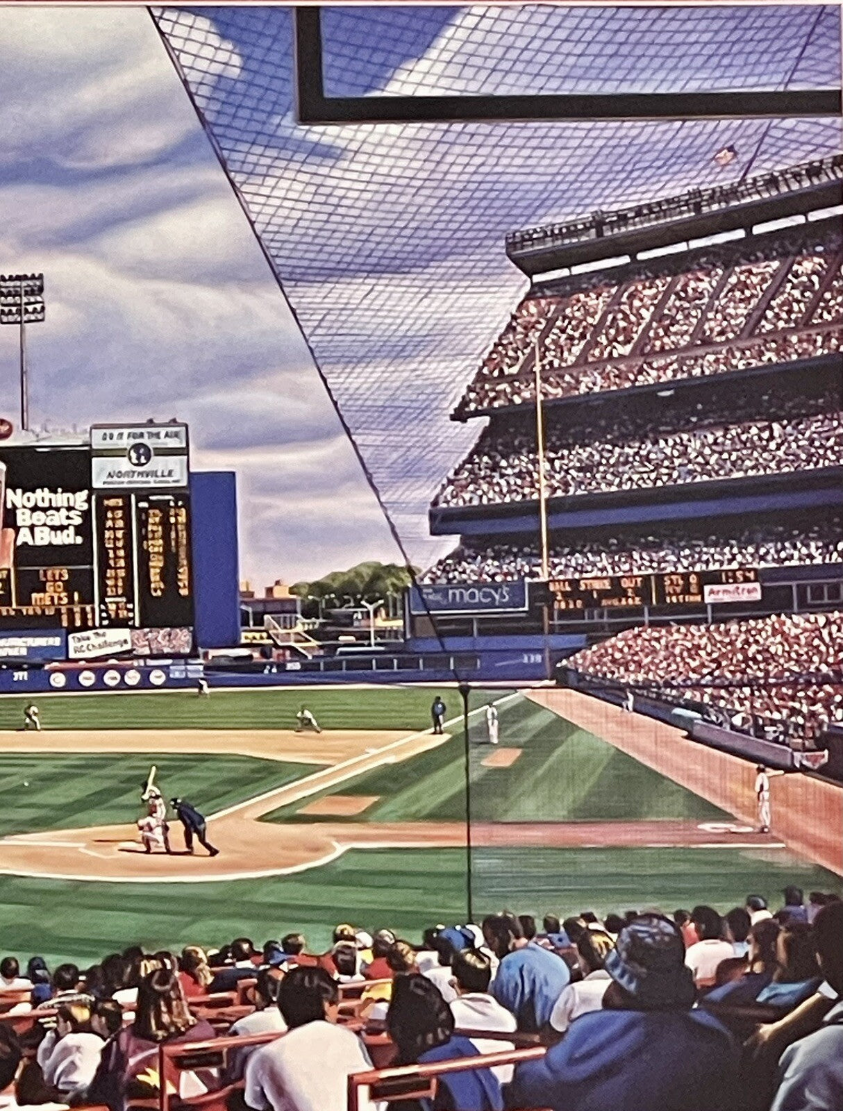 New York Mets Shea Stadium Matinee Photorealistic Limited Edition Lithograph NYC4