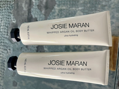JOSIE MARAN Vanilla Apricot Argan Oil Body Butter 4.6 fl oz TWO TUBES SEALED NEW0