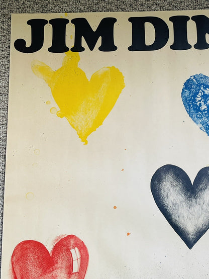 Jim Dine “Six Hearts” Limited Edition Litho Whitney Museum 1970 Pop Art Poster1