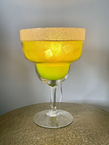 Margarita Cocktail Bar Lamp Kitsch Tiki Barware 12” Retro 80s 90s Novelty Light0