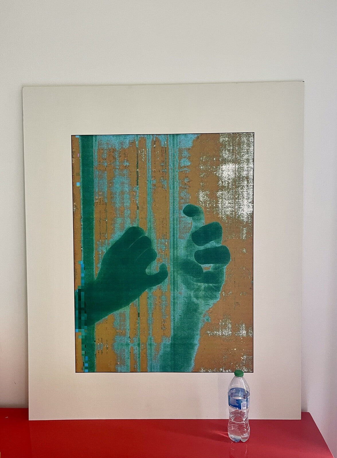 Fine Art Digital Photo Abstraction 34 X 42 Giclee Signed Monoprint HARPIST Hands1