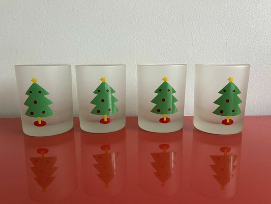 KATJA Christmas Glasses Set Of 4 Retro 80s 90s Graphic Memphis Design Postmodern0