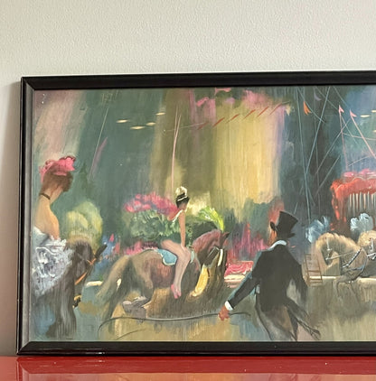 Fine Art Circus Litho Midcentury MCM MARCEL DULAC “Le Cirque” Vintage Clowns1