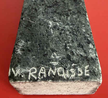 RANGISSE Cubist Face Carved Stone Shona Sculpture Abstract Zimbabwe Modernist 6”5