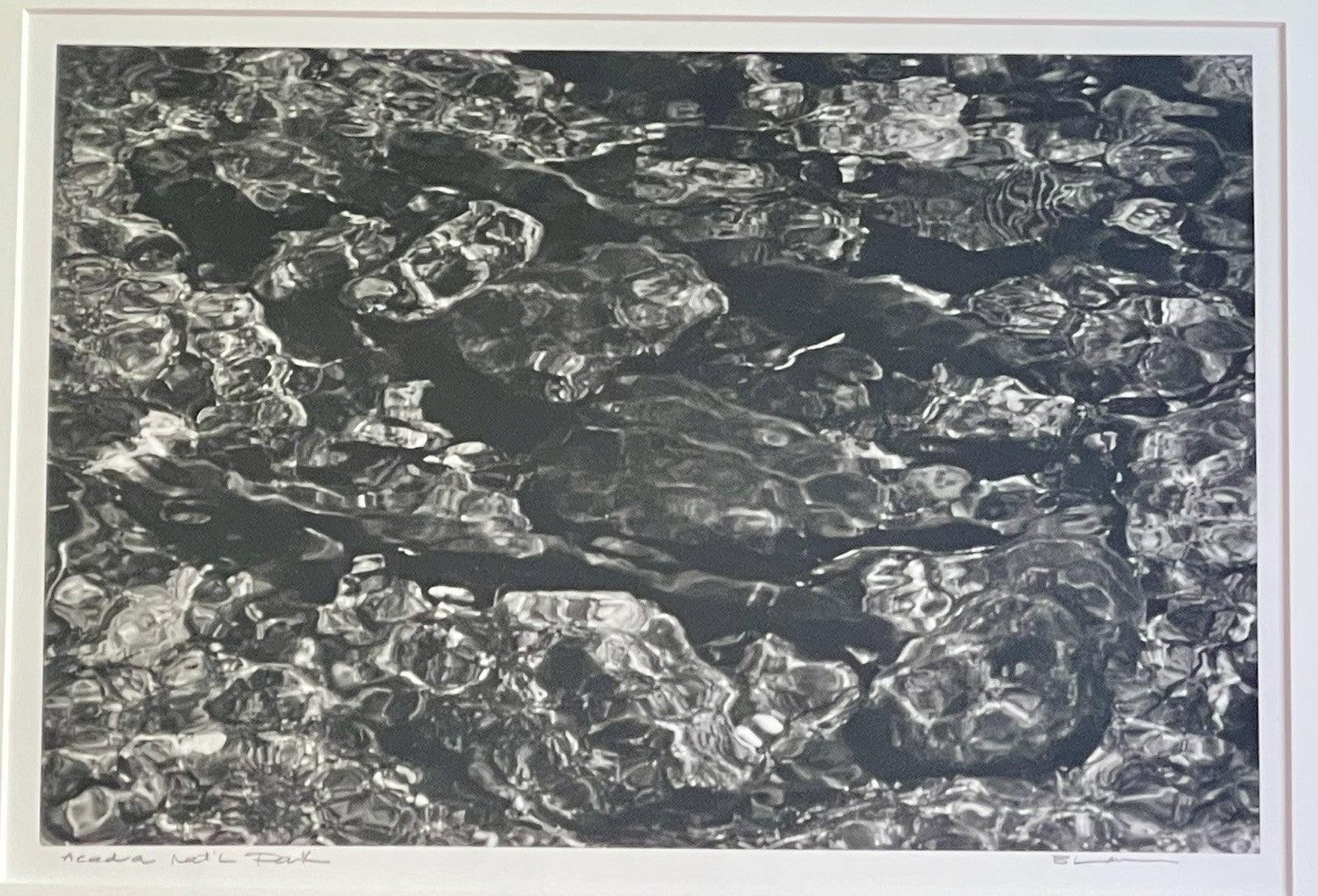 Original Fine Art Photograph ACADIA Nat’l Park MAINE Abstract B&W Signed Framed1