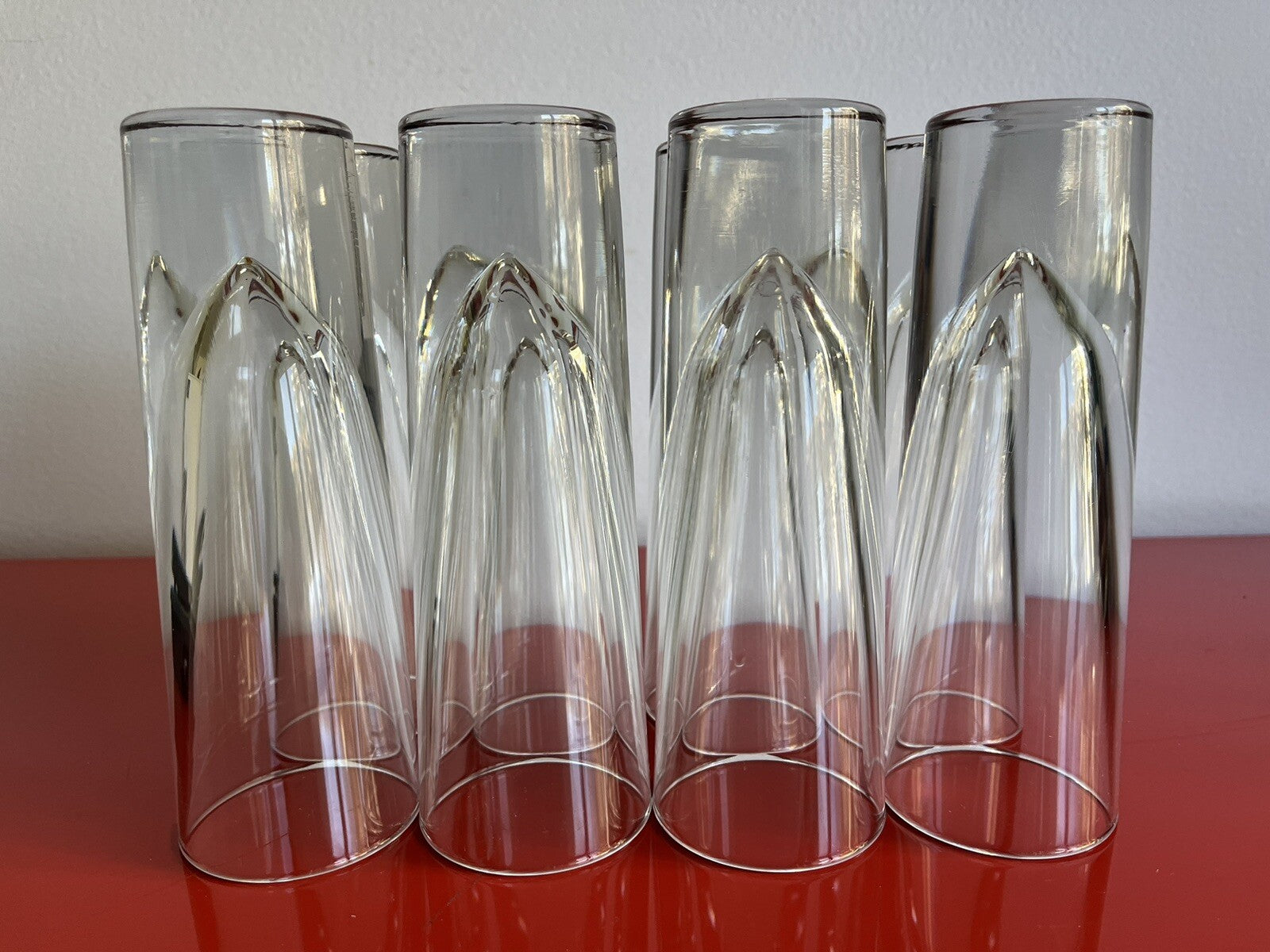 Carlos Moretti Italy 1980s Weighted Highball Glasses Set of Eight (8) Retro Bar3
