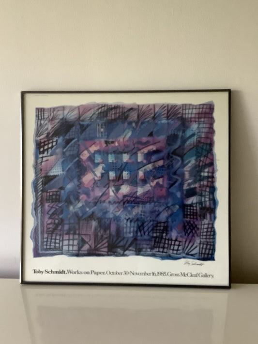 Vintage TOBY SCHMIDT “Fine Feathered Malaprop” Gallery Exhibition Poster 19850