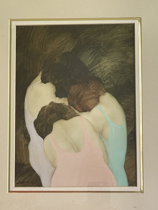 Borys Buzkij Contemporary Fine Art Impressionist Painting Three Dancers Framed0