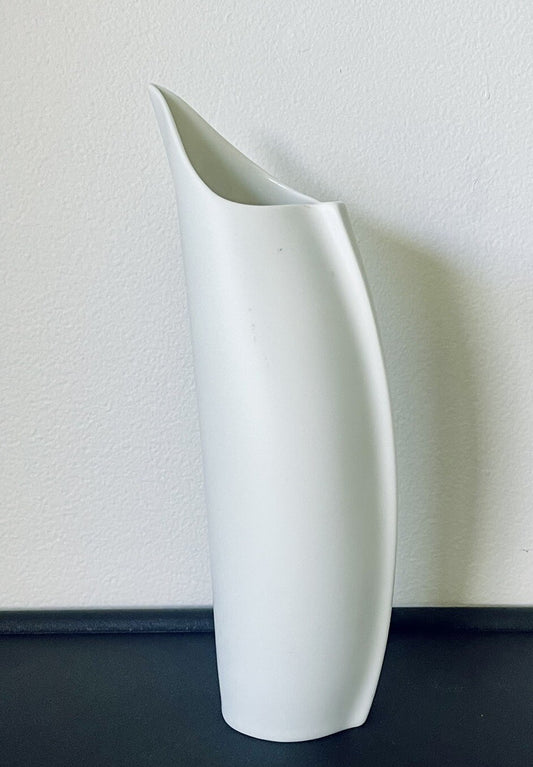 LINO SABATTINI for Rosenthal Large 10” Penguin Vase White Retro 80s Vintage EUC0